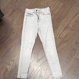 Topshop Light Gray Denim Jeans